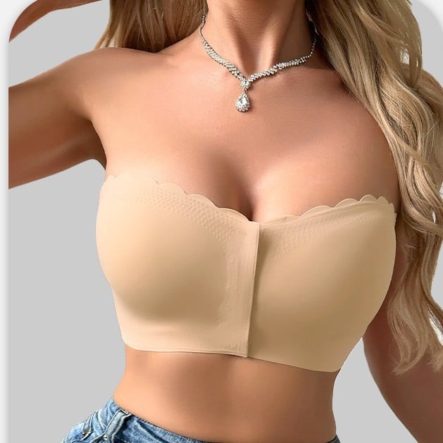 🏆Letzter Tag 49% Rabatt❤️ Nahtloser, trägerloser Bandeau-BH mit Frontverschluss