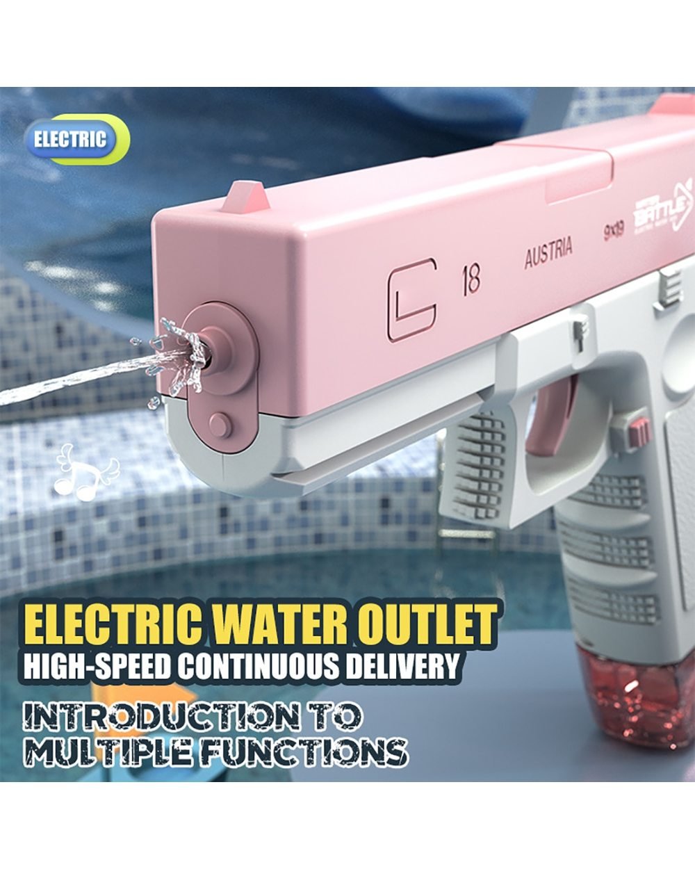 🎁Last Day Promotion SAVE 70% - 2023 New Glock Fast Shooting Water Gun(Buy 3 Free Shipping)
