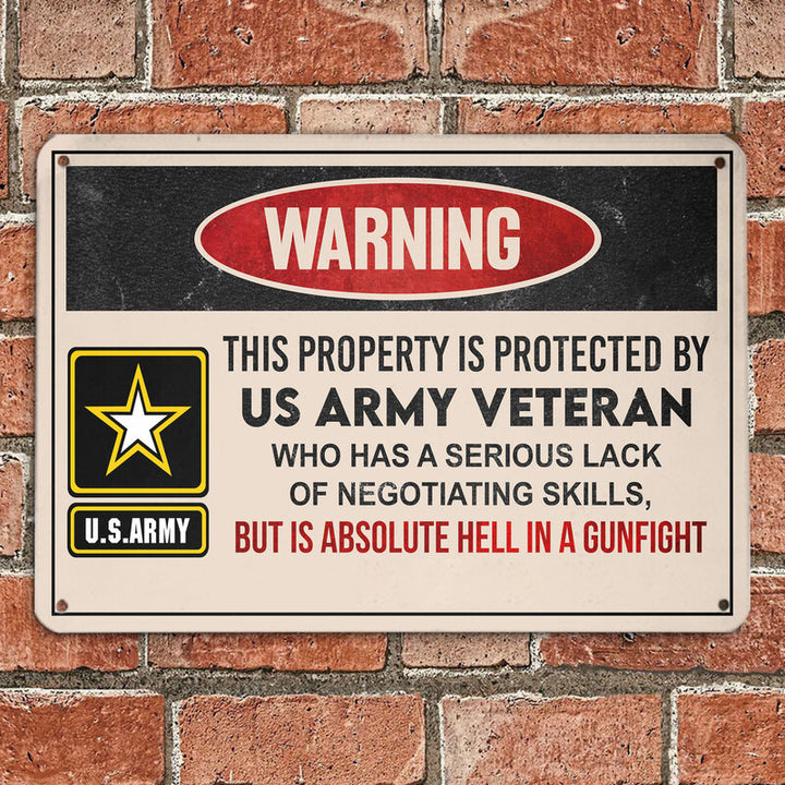 🔥Handmade Security Sign This property is protected by a Veteran-Buy 2 Get Free shipping