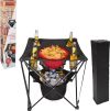 Multifunctional Tailgate Table - Foldable Camping Table with Insulated Cooler, Food Basket, and Travel Bag