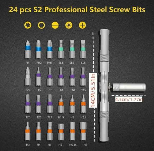 🔥Last Day Promotion 70% OFF🔥24 in 1 DlY Screwdriver Set Magnetic Compact⚡BUY 2 FREE SHIPPING