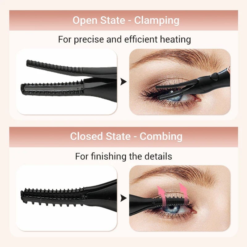 🎁2025 Rechargeable Heated Eyelash Curler for Quick Heating Curling