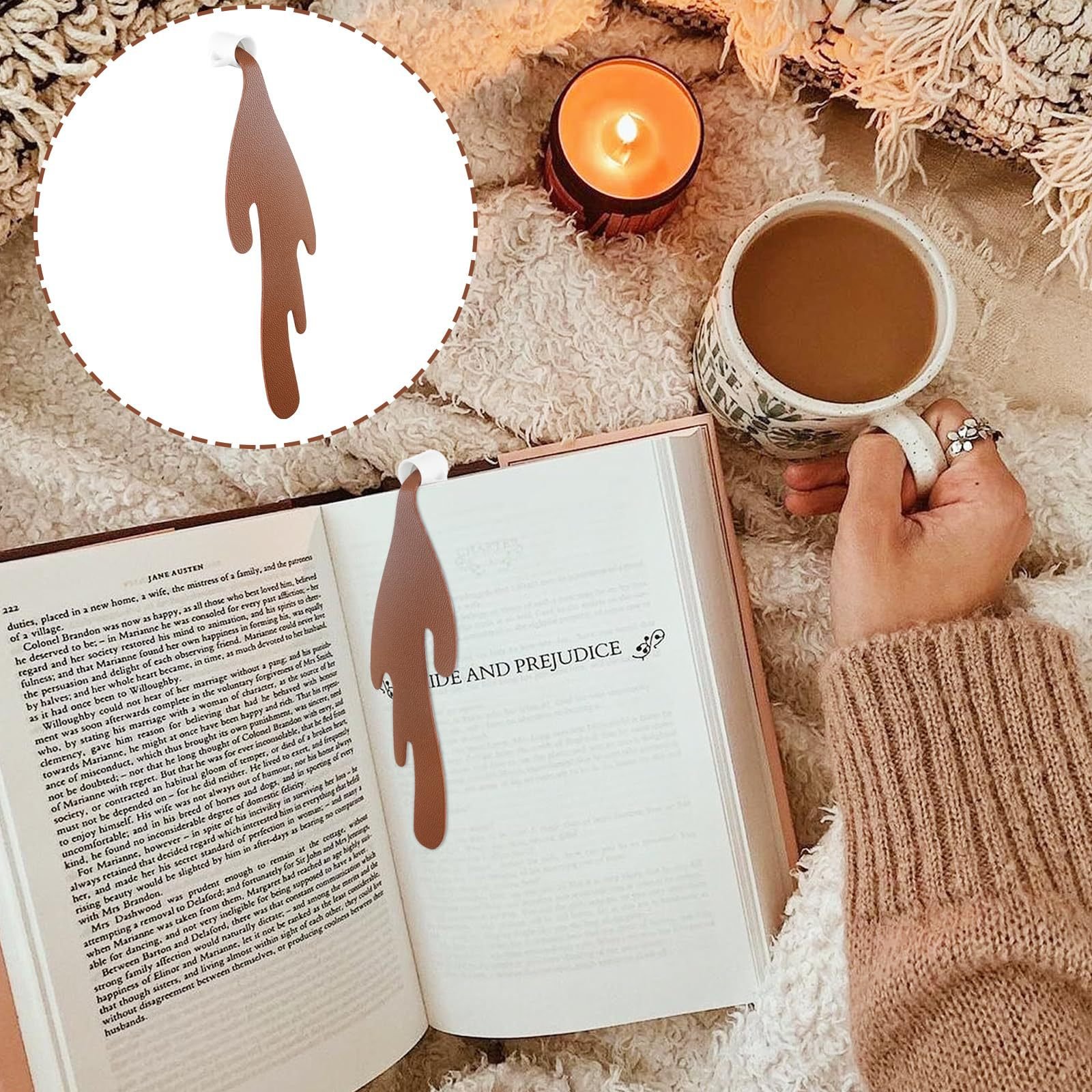 💥LAST DAY SALE 50% OFF💥Spilled Coffee Bookmarks(2 Pcs)⚡BUY 2 GET 1 FREE