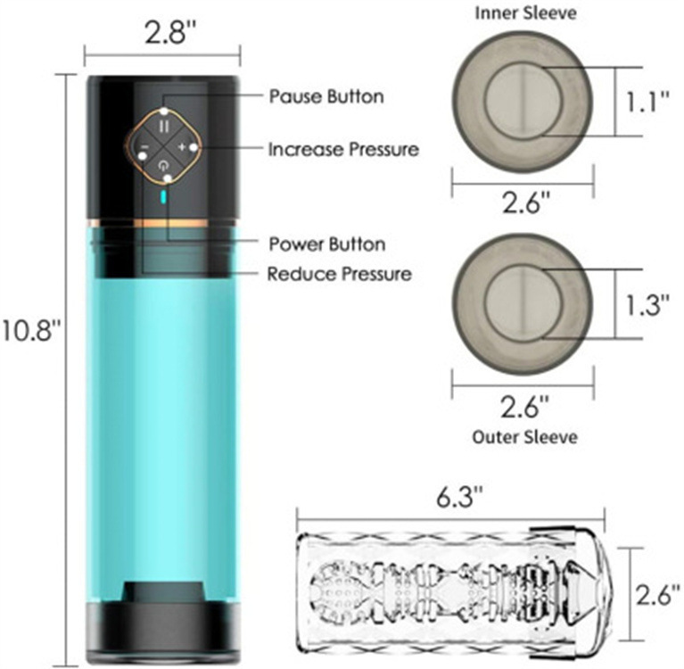 SHEMESIX - Men's Aircraft Cup Electric Magnetic Expansion Multi -Frequency Vibration Masturbation