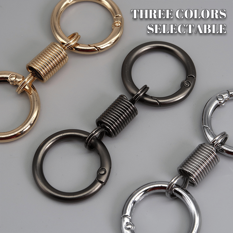 (🌲Early Christmas Sale- 49% OFF)🔑Nordic Retro Spring Double Ring Keychain