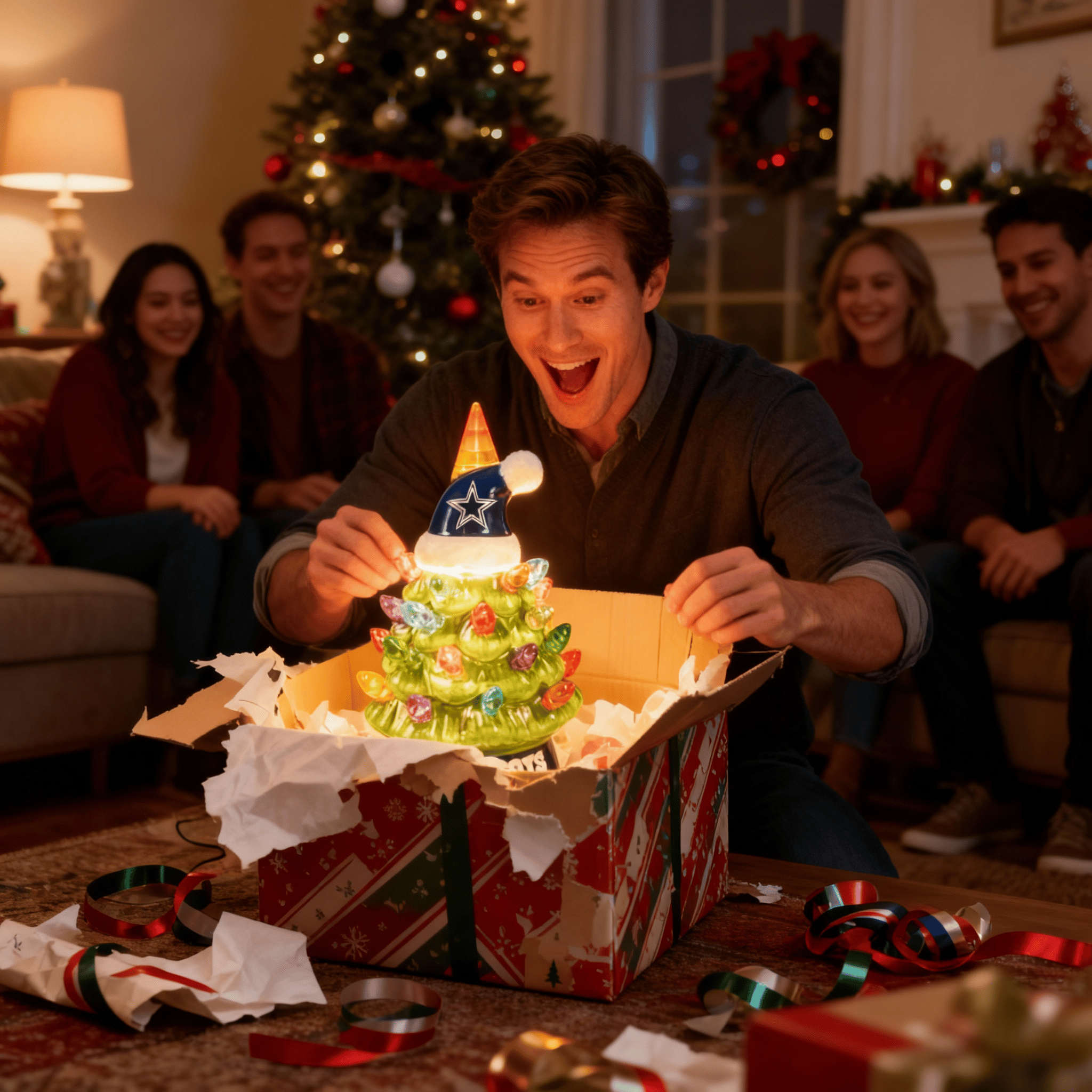🎁TikTok Last Day Sale - 70% OFF🔥Holiday Huddle Light Tree Festive LED Holiday Décor for Home & Sports Fans