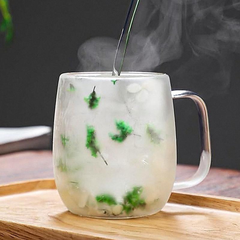 🎁TikTok Last Day Sale - 70% OFF🎄🌸Transparent Double Glass Flower Tea Cup