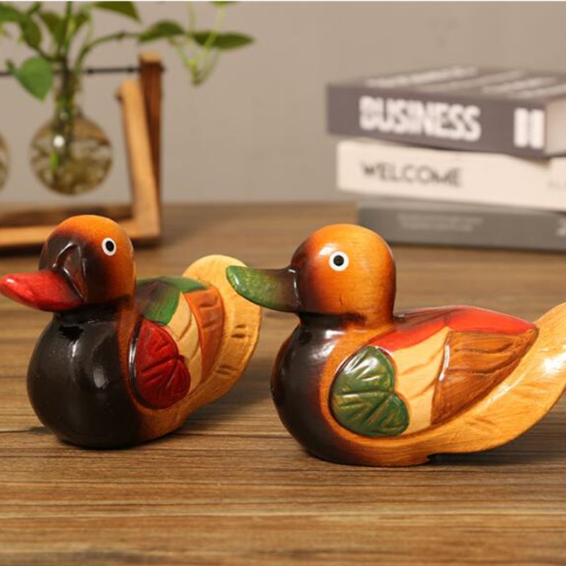 🔥Wooden Mandarin Ducks Display Ornament- Buy 2 Get Extra 10% Off