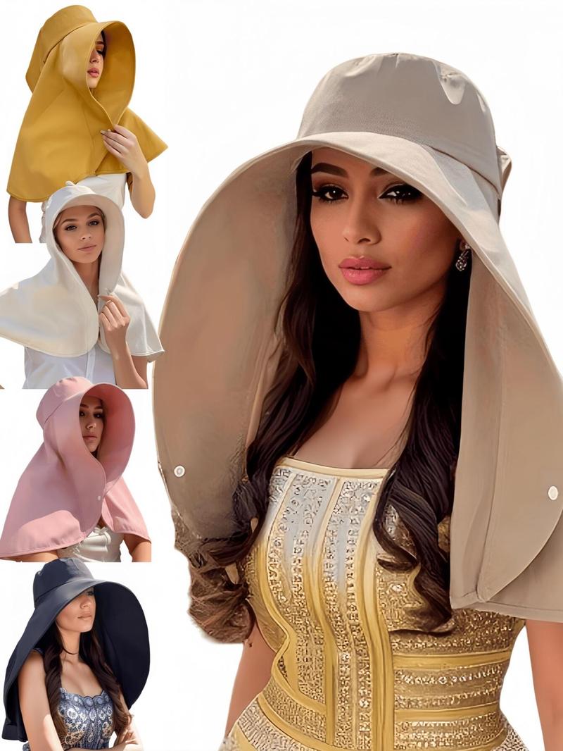 🎁TikTok Last Day Sale - 70% OFF🎉👒Full face sun protection & big brim shawl & sun hat👒