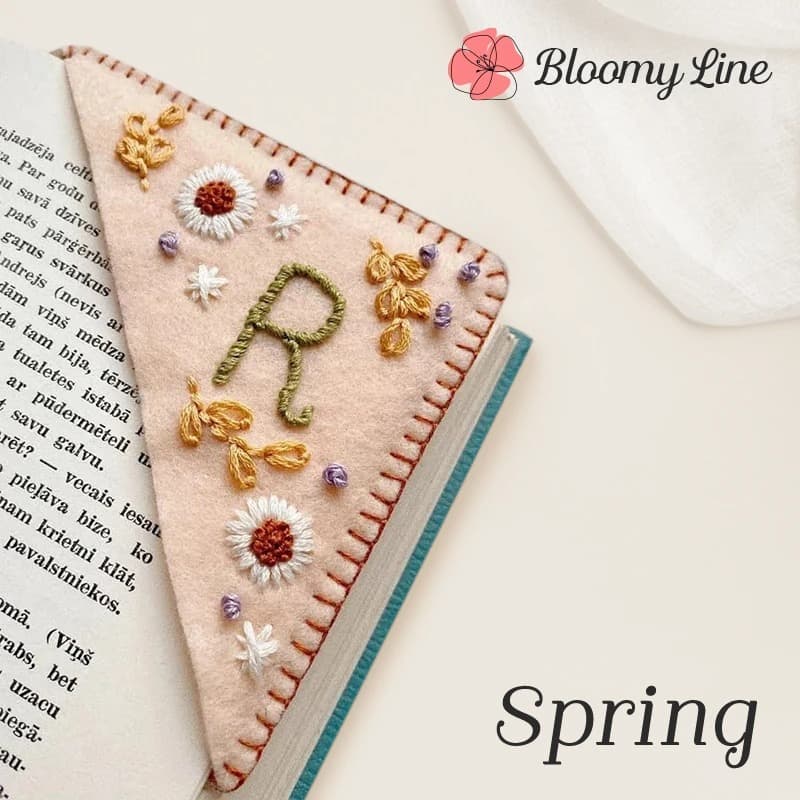 🔥Last Day Promotion 70% OFF💥Personalized Hand Embroidered Corner Bookmark (New)