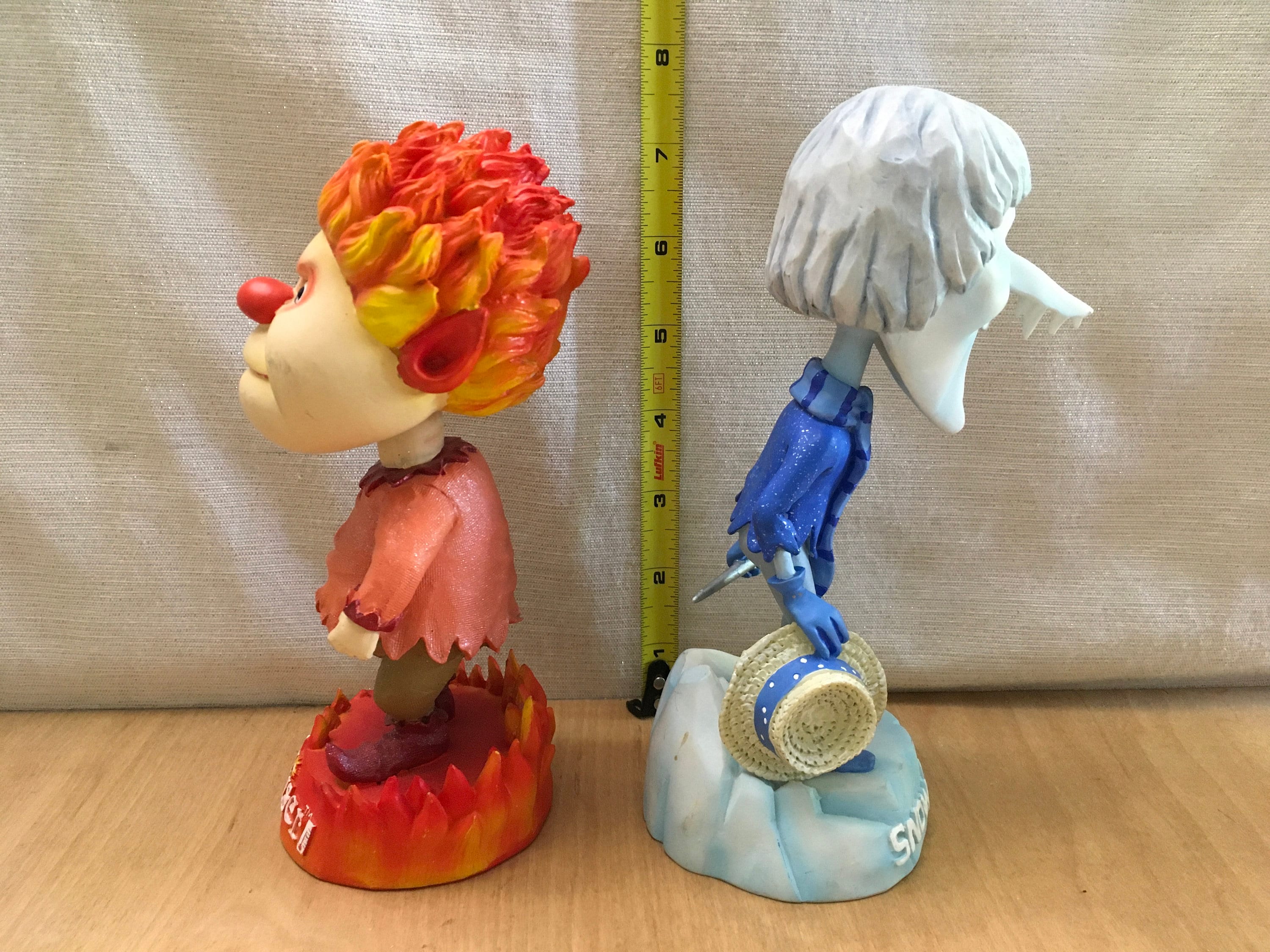 Vintage Miser Brother Bobbleheads - Heat Miser and Snow Miser