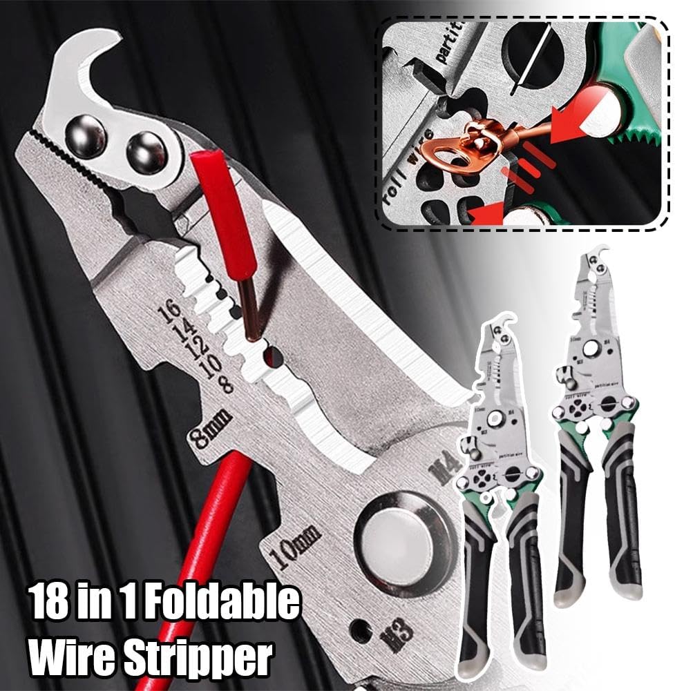 🔥Hot Sale 49% OFF🔧18 in 1 Foldable Wire Stripper