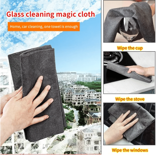 (🌲Hot Sale- SAVE 60% OFF)Glass Cleaning Magic Cloth - 👉5 Sets (25PCS) SAVE $45