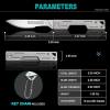 EDC Pocket Utility Knife with 10 Pcs of No. 24 Replaceable Blades