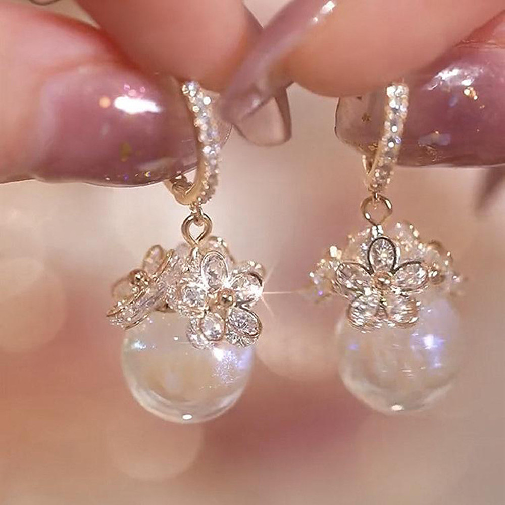 (Summer Sale- 50% OFF) Elegant Pearl Flower Earrings- BUY 2 FREE SHIPPING