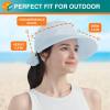 SUN CUBE Women Sun Hat for Outdoor UV Protection, Wide Brim Sun Hat Ponytail, Convertible Zip-Off Beach Hat Visor