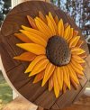 <strong>Handmade</strong> Sunflower Wooden Wall Ornament