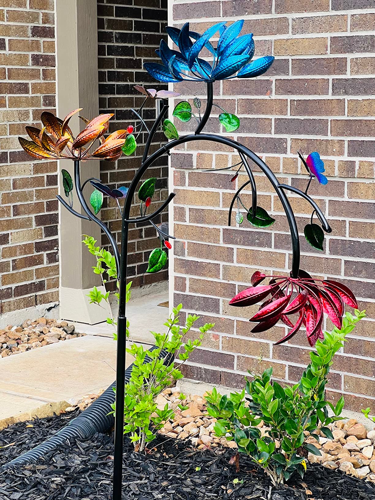 🎁Hot Sale🔥 50% OFF - Beautiful Multi Colored Flowers Wind Spinner