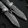Handmade Damascus Steel Pocket Knife | Men’s EDC Survival Blade