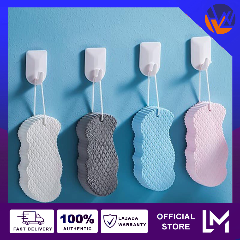 HLW 1Pc Baby Adults Body Soft Sponge Scrubber for Bath Exfoliating Scrub Sponge Skin Cleaner Dead Skin Remover Tool