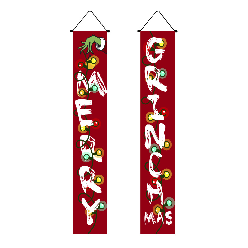 🎄Early Christmas Sale🎁-Green sully Grinch outdoor porch couplet