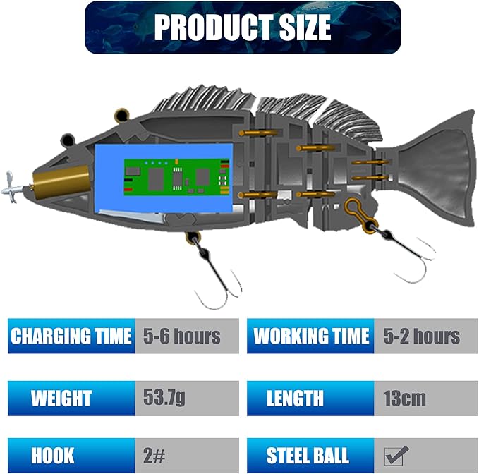 🔥Last Day Sale 49% OFF - Robotic Auto-Swimming Fishing Lure, 🎁BUY 2 FREE SHIPPING