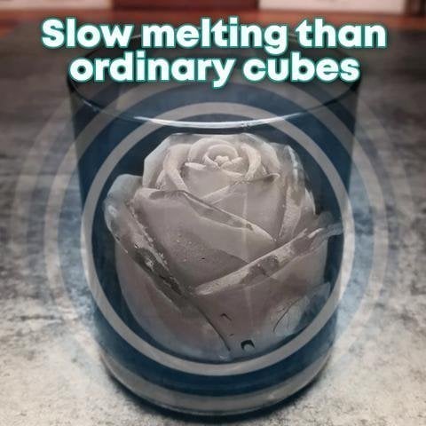 Last Day 49% OFF🔥3D Rose Shape Ice Cube Mold🌹Party Cocktail Goodies