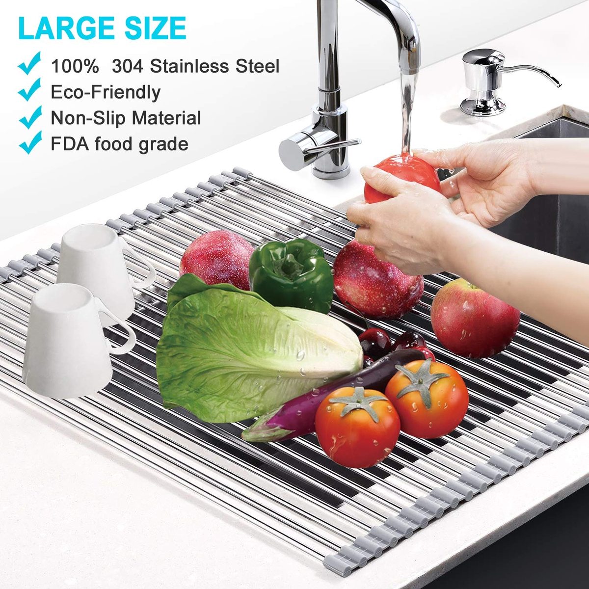 (🌲(BUY 2 GET FREE SHIPPING) Portable Stainless Steel Rolling Rack