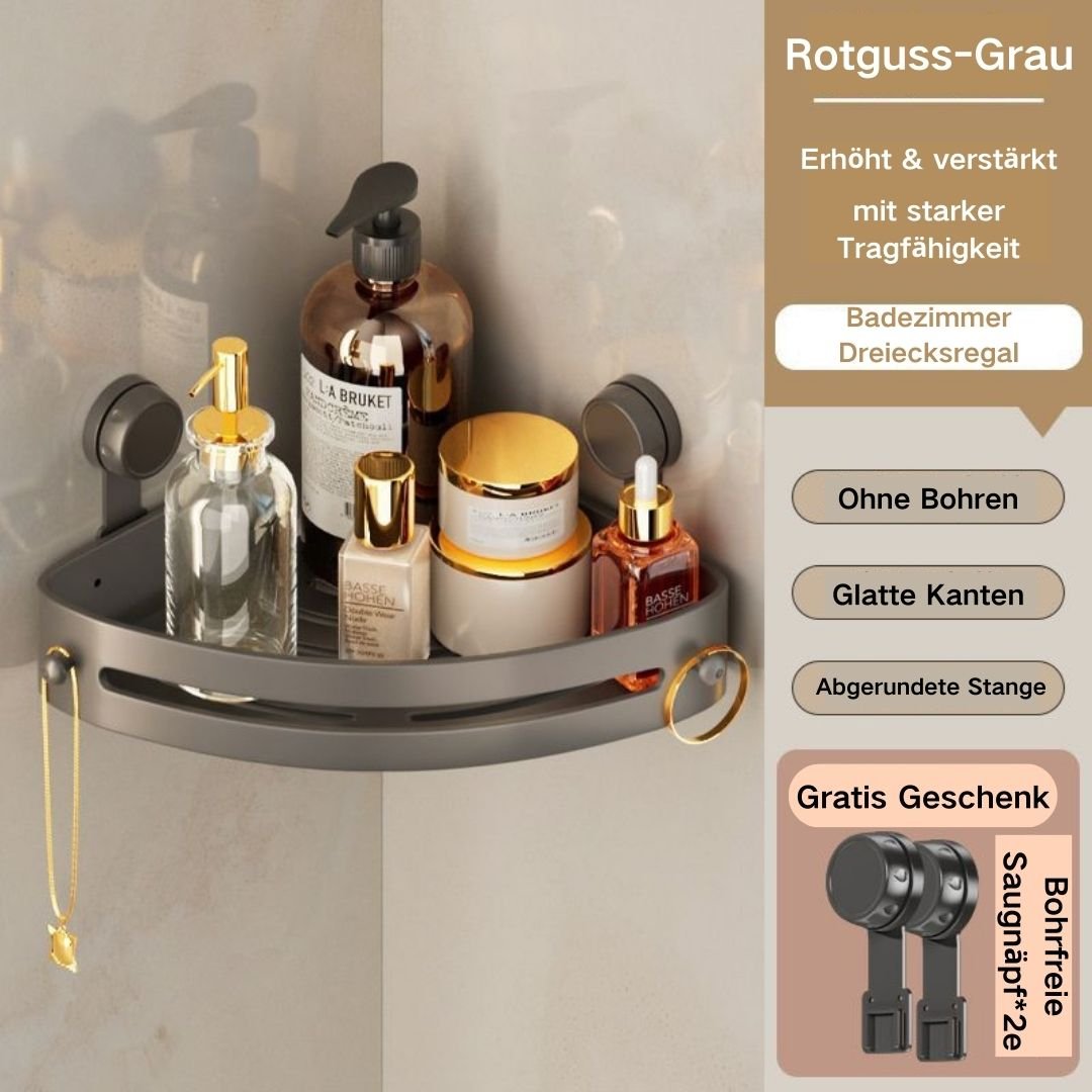 🔥Kaufe 3 Erhalte 1🚿Dreiecksregal fürs Badezimmer(Bohrfreie Saugnäpfe)