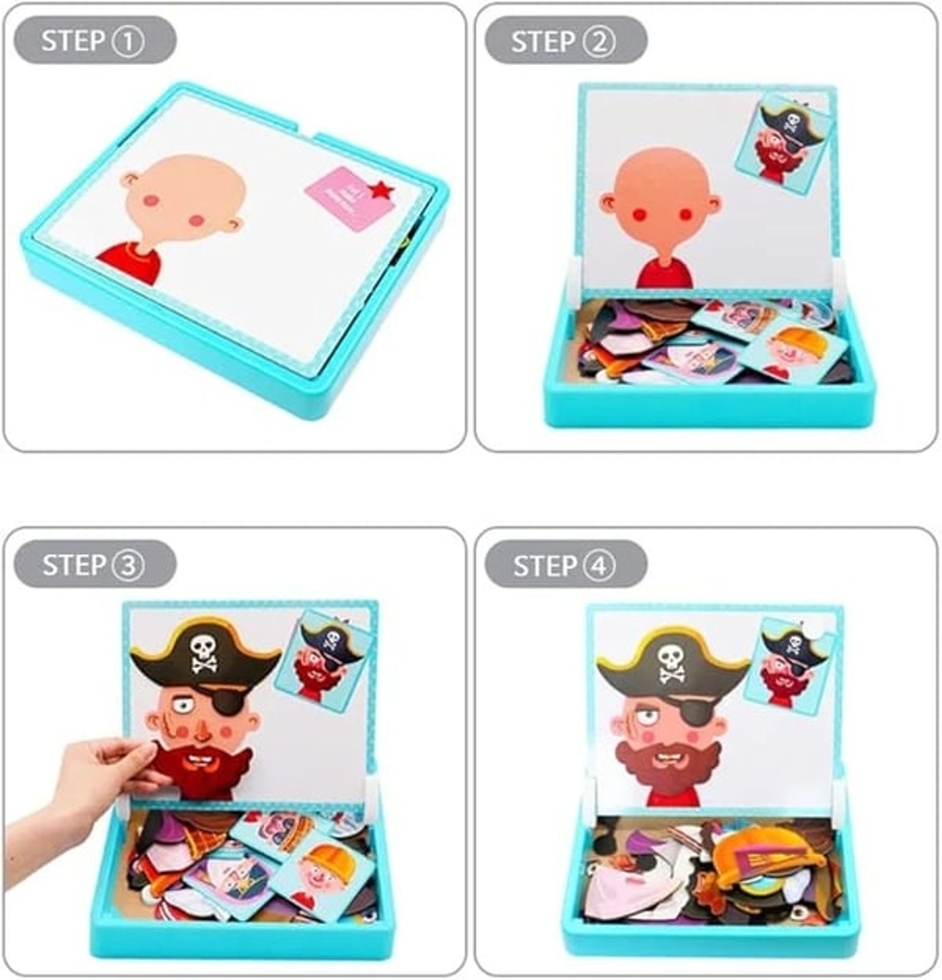 💥LAST DAY SALE 50% OFF💥Magnetic Puzzles Face Dress Up Travel Game