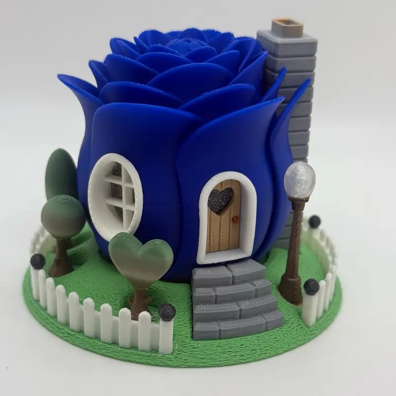 Rose Fairy House with Tea-Light