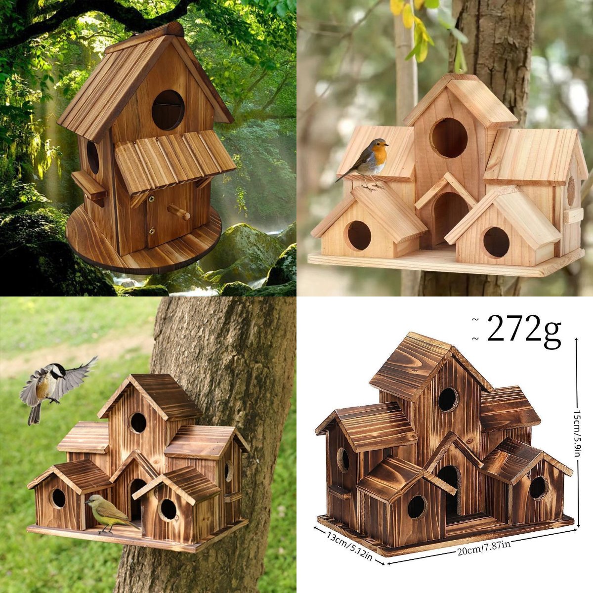 🎖️Halloween Special: 50% off everything! 🏡 Handmade Rustic Wooden Birdhouse 88.9% of people will buy🎁 One of each style [Free Shipping]