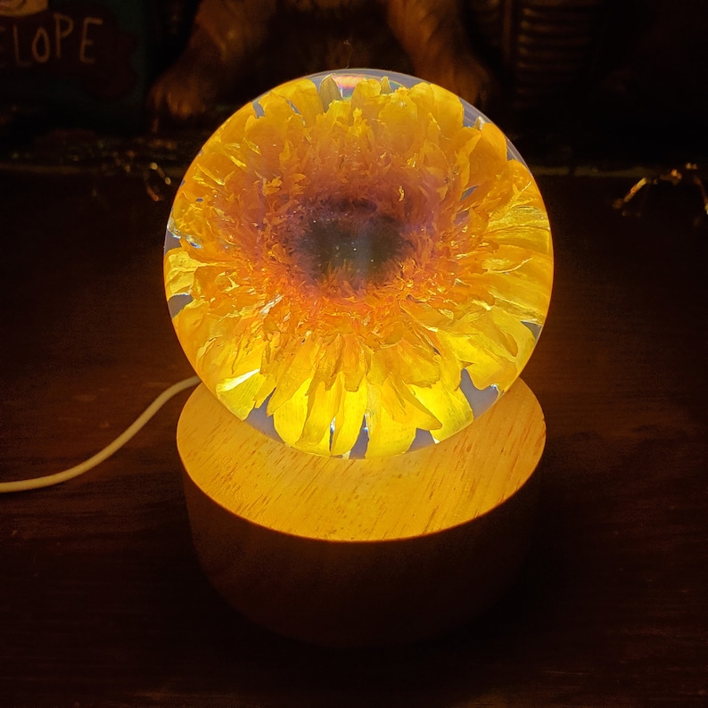 Tiktok Summer Sale🎉Sunflower Crystal Ball With Lamp Base