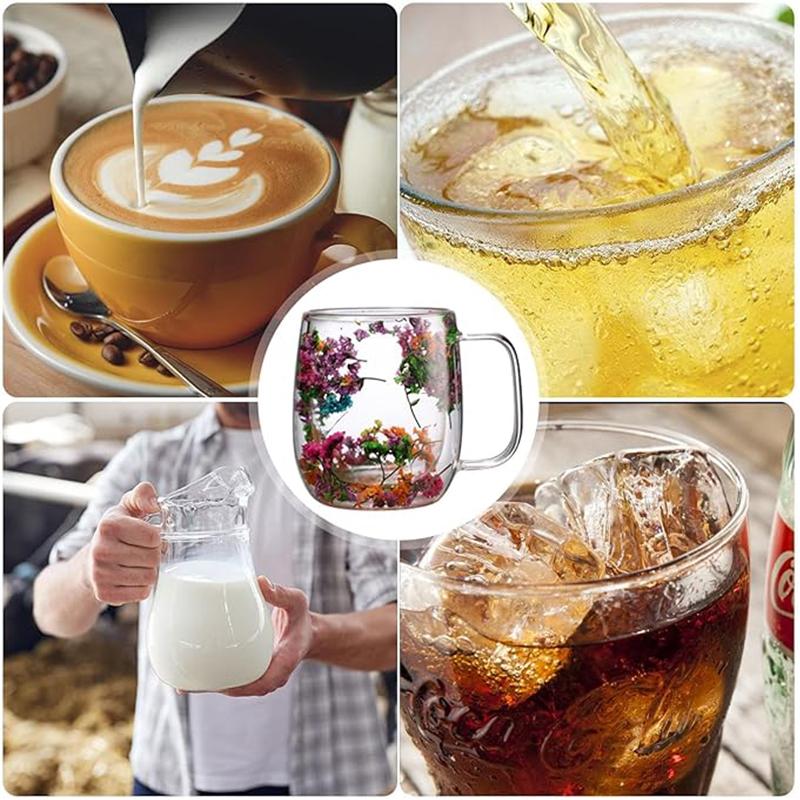 🎁TikTok Last Day Sale - 70% OFF🎄🌸Transparent Double Glass Flower Tea Cup