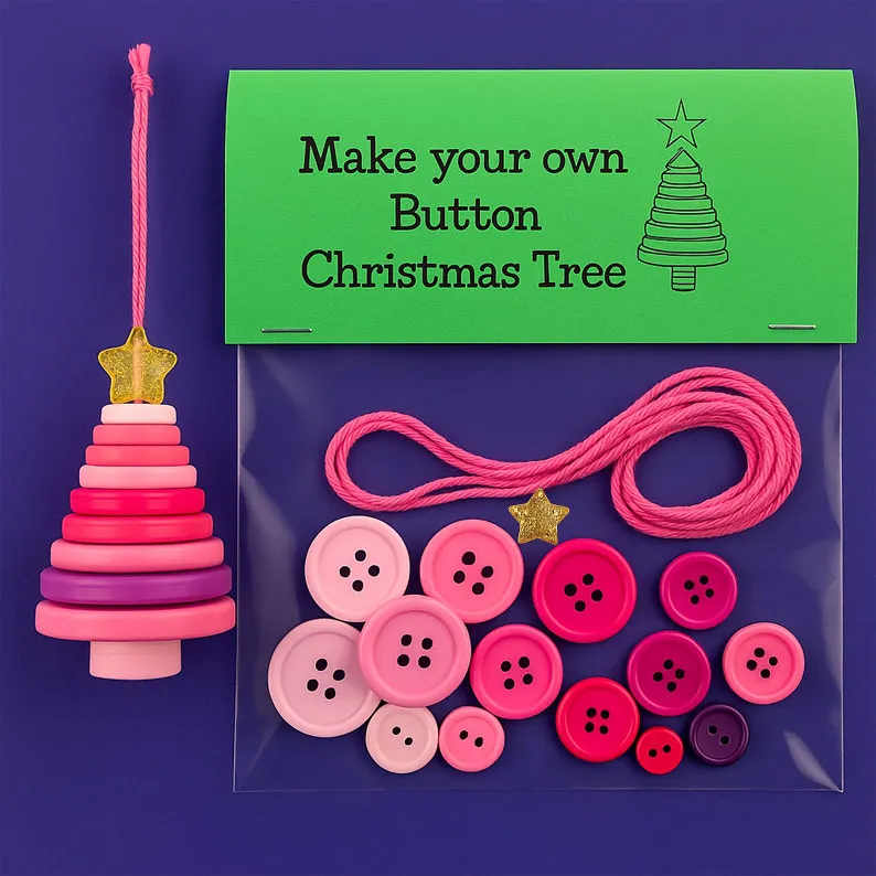 ✨Buy 3 Get 1 Free✨☃️ DIY Button Snowman Decoration Kit☃️