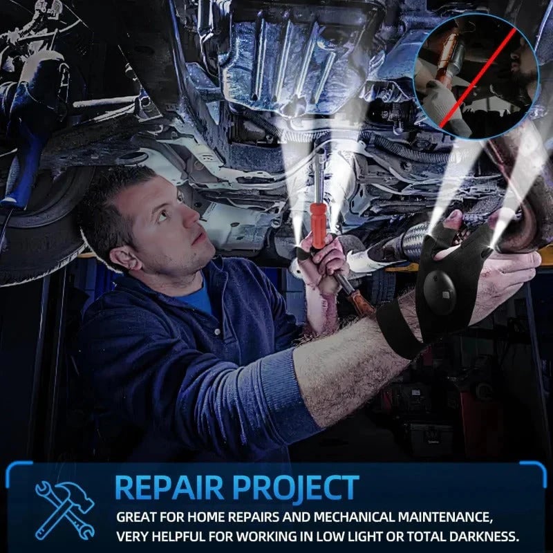 🎁TikTok Last Day Sale - 70% OFF🔥Hands-Free LED Half Finger Gloves