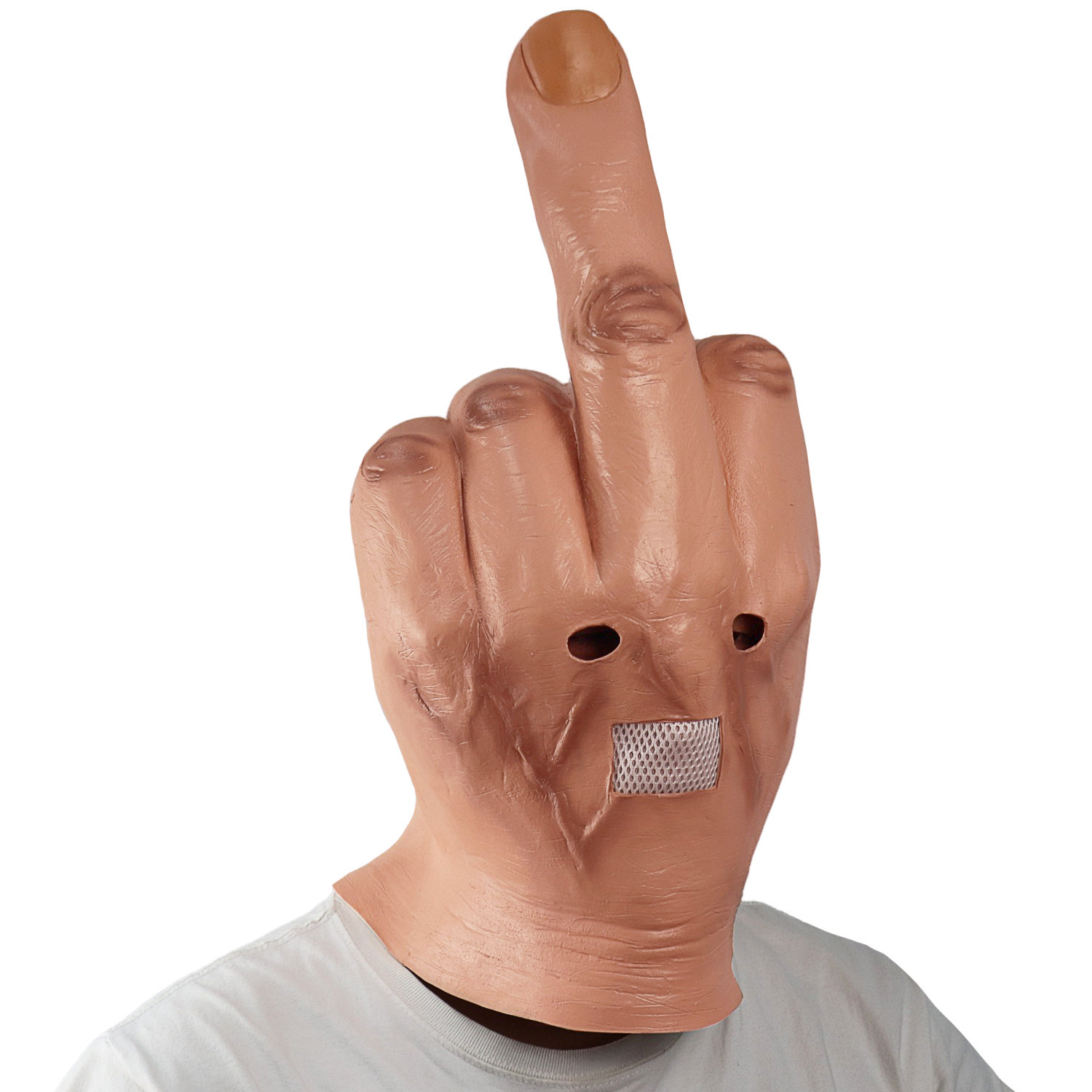 Latex Middle Finger Headgear