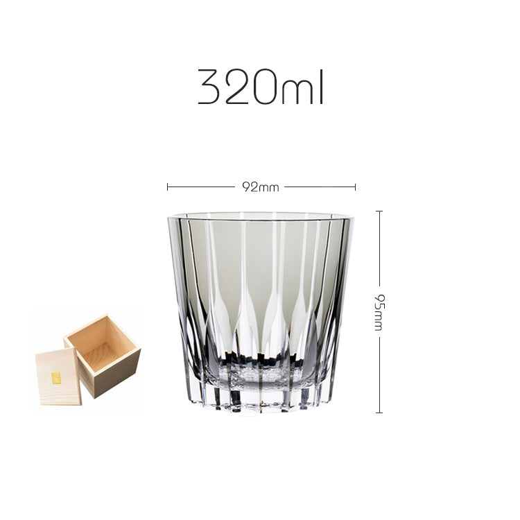 Light Gray Star Edo Kiriko Whiskey Glass