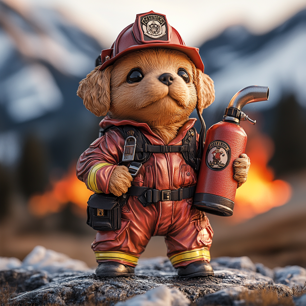 🔥Fire Action Team Ornament | Your Garden's Brave, Firefighting Heroes!