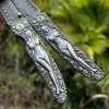 Damascus steel Folding pocket knife, travel knife for outdoor camping, hunting