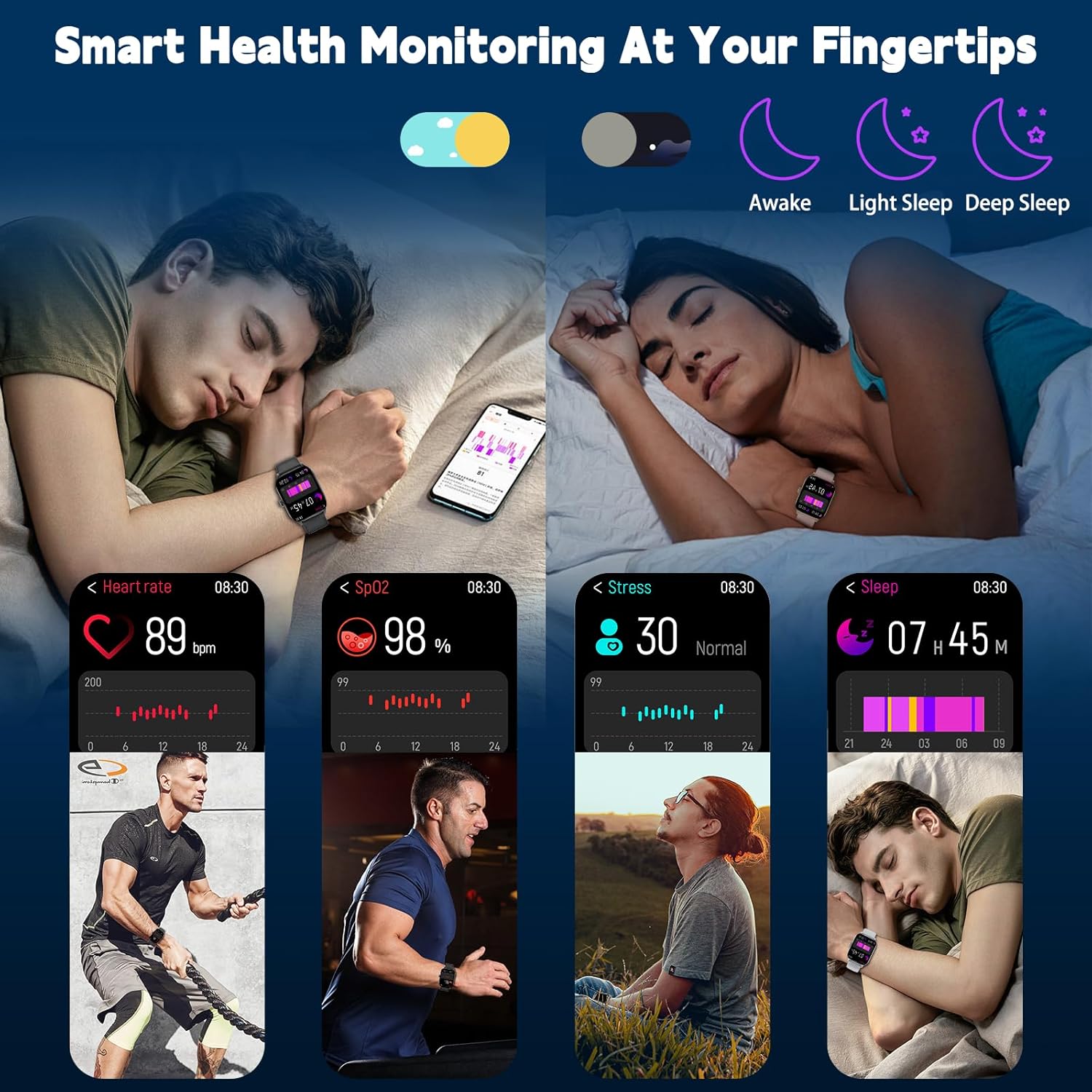 🔥Ganztägige Fitnessüberwachung⌚Mode-Smartwatch mit Bluetooth