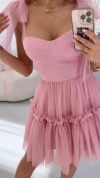 Women's Strappy Tube Top Puffy Dress