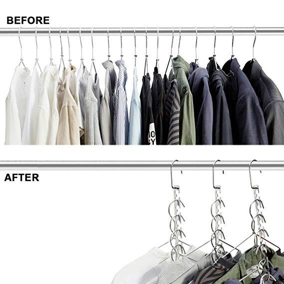 Space Saving Hanger Magic Clothes Hanger with Hook Closet Organizer