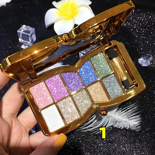 🔥Hot Sale 49% OFF✨10 Colors Sparkle Shimmer Eyeshadow Palette