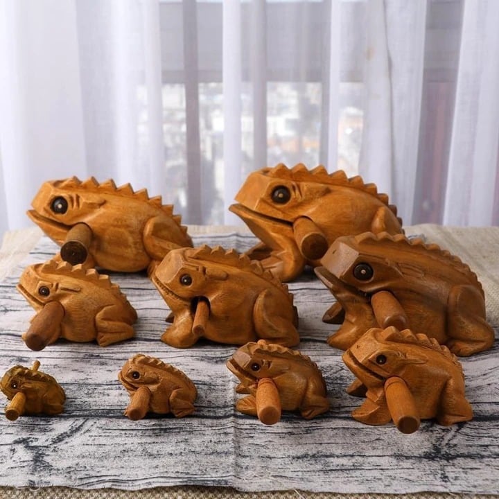 🐸100% Handmade Wooden Frog Guiro Rasp - Musical Instrument(𝐂𝐡𝐚𝐝 𝐒𝐦𝐢𝐭𝐡 𝐇𝐚𝐧𝐝𝐦𝐚𝐝𝐞®)