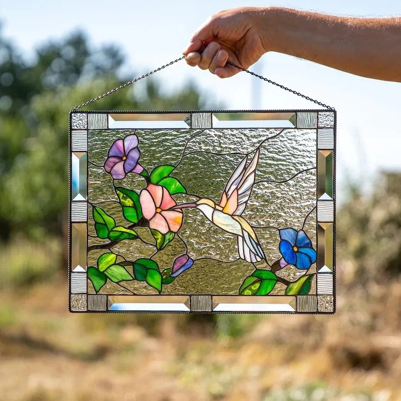 🔥Huge Sale 49% Off🔥Cardinal Stained Glass Window Panel🦜🦜