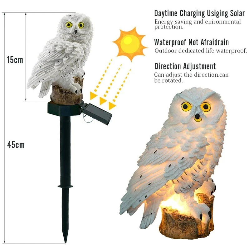 🔥Last Day Promotion 70% OFF🔥Waterproof Solar Powered Owl Lawn Light