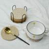 Handmade pure cotton knitted coasters