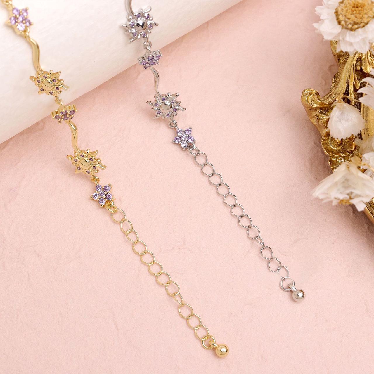 ✨💎Purple rhinestone sunburst bracelet