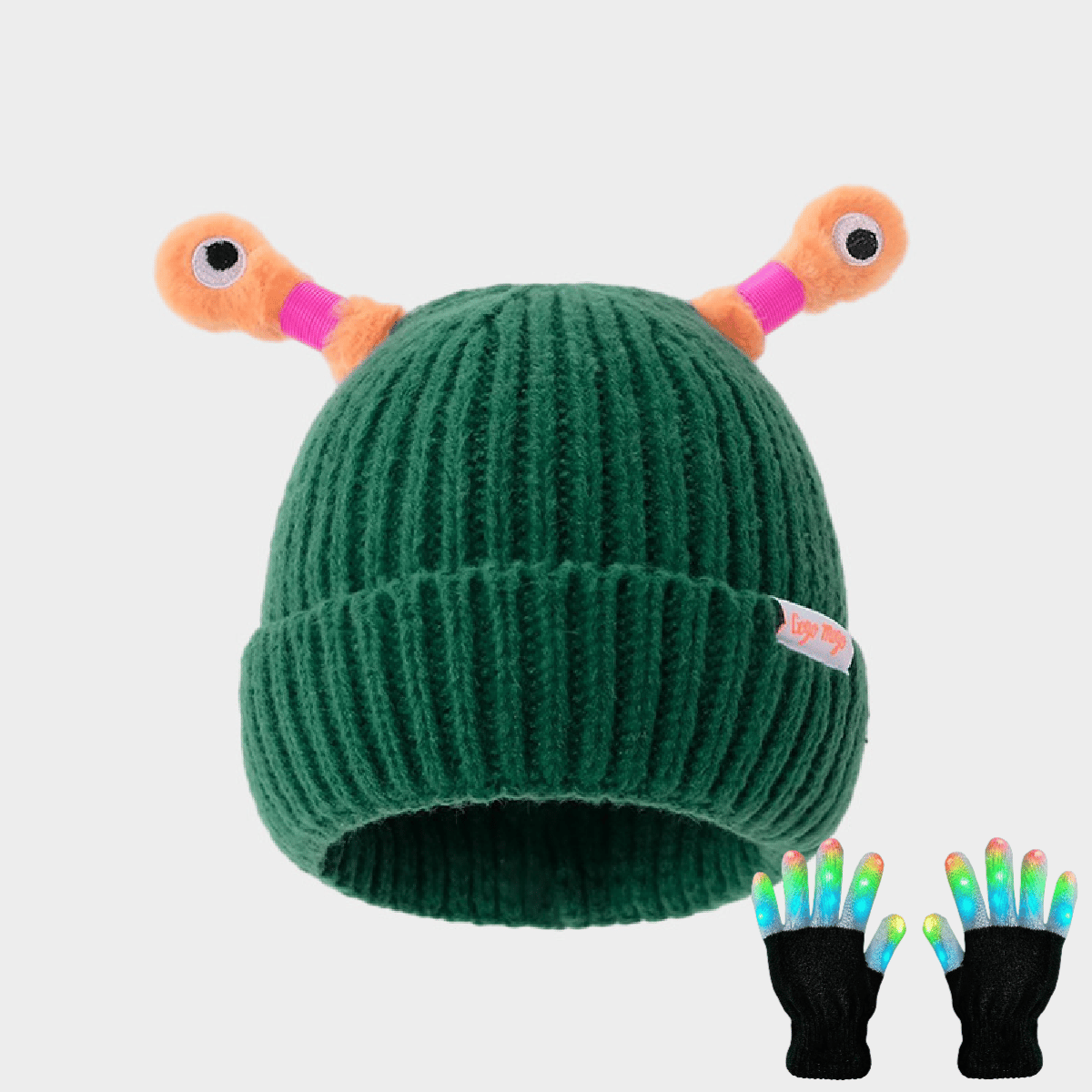 🔥EARLY CHRISTMAS SALE - 50% OFF🎄Winter Parent-Child Cute Glowing Little Monster Knit Hat